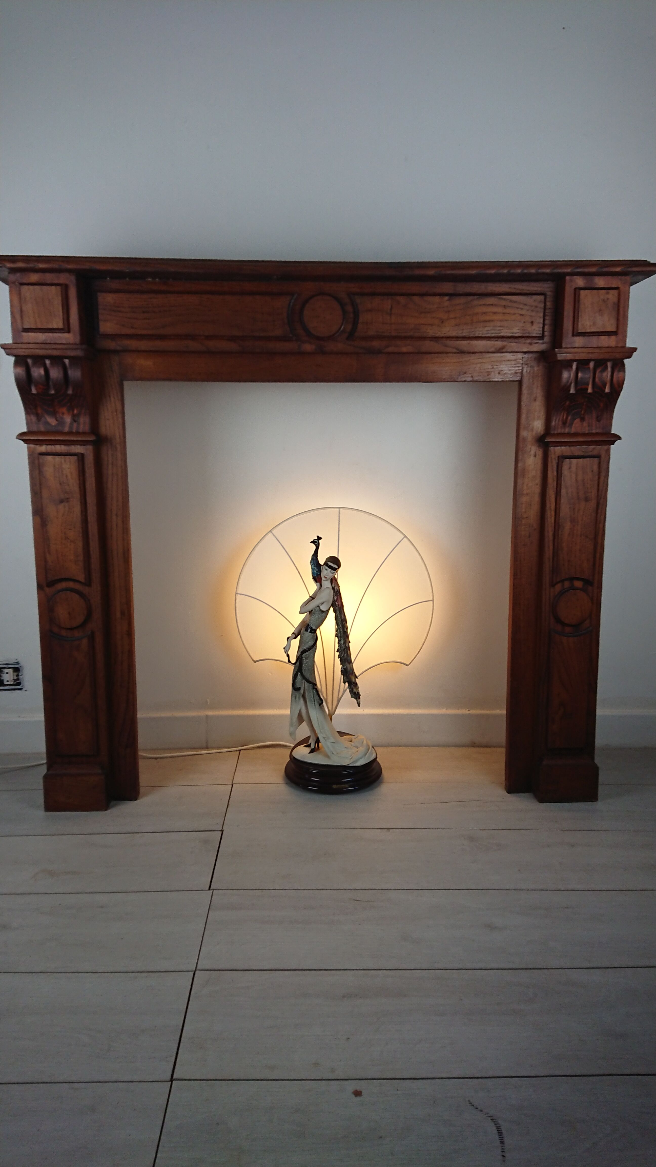 Fireplace chestnut mantle