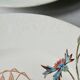 Set de 6 assiettes plates Luneville, décor bleuet, 1900