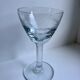 Set of 11 molded glass wine glasses engraved 20s