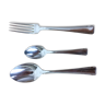Ercuis silver metal, birth or baptism cutlery box