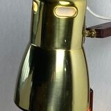 Teak brass wall sconce by hans agne jakobsson, sweden 1960s model v488