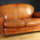 Classic club sofa leather swarthy