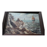 Painting on wood Pierre Arnaud
