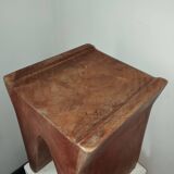 Brutalist monoxyl wooden stool