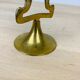 Vintage teddy bear brass candle holder