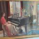 Old painting gilded wood frame