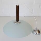 Hanging Lamp Mid-century modern Vintage Pendant Mint Green Glass Light 1970