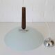 Hanging Lamp Mid-century modern Vintage Pendant Mint Green Glass Light 1970