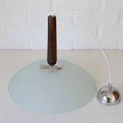 Suspension vintage en verre vert menthe, style moderne du milieu du siècle, années 1970