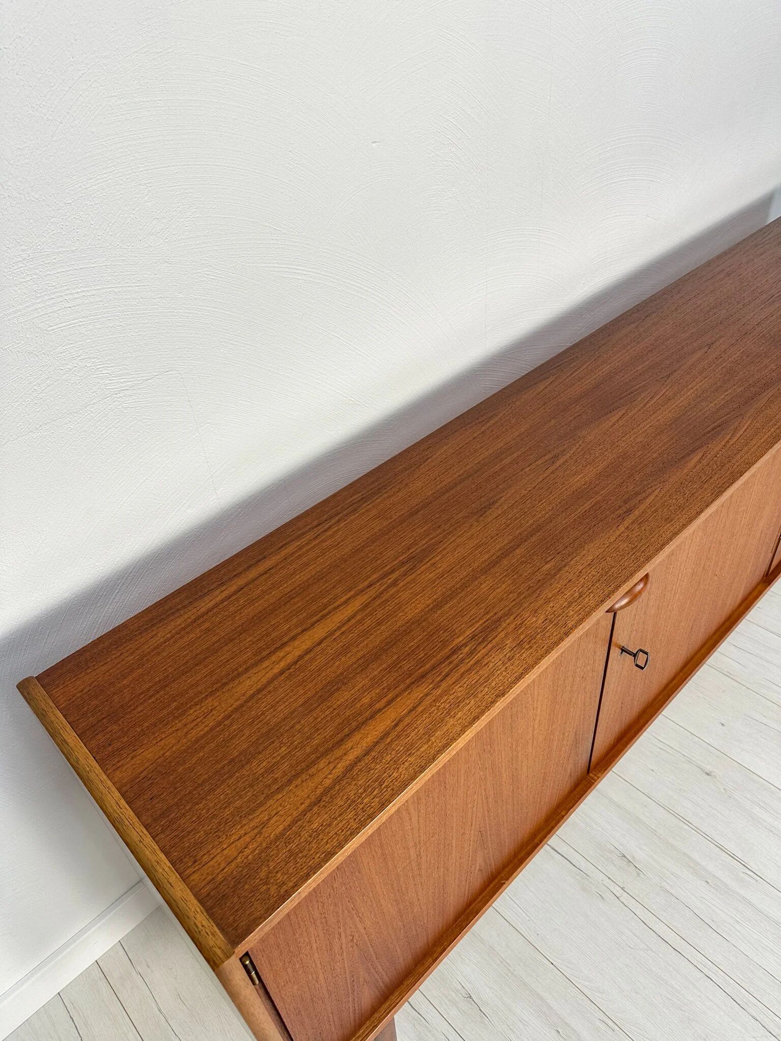 1960s Vintage Large Minimalistic Mid-Century Teak Sideboard