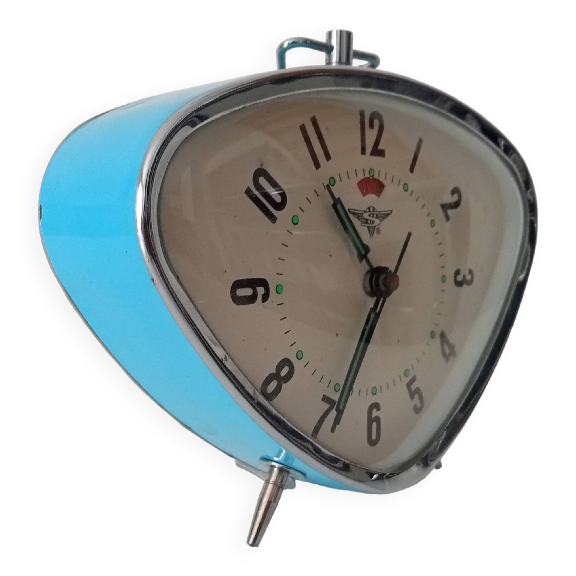 Vintage mechanical alarm clock from the 60s/70s by Shanghai