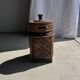 Large Indonesian wicker fishing basket with lid H65 D33