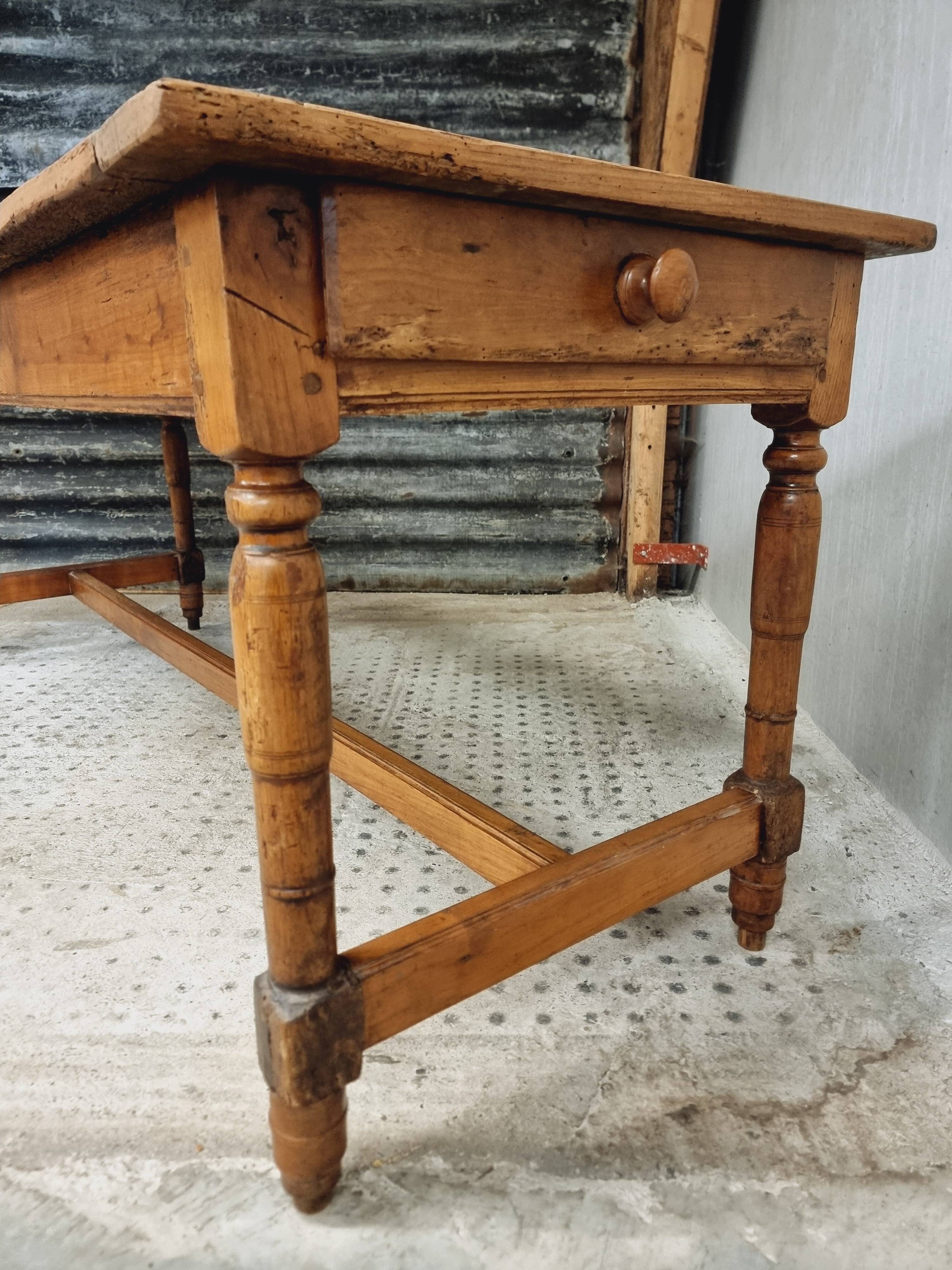 Antique French table farm dining table 19th century 73 x 201 cm