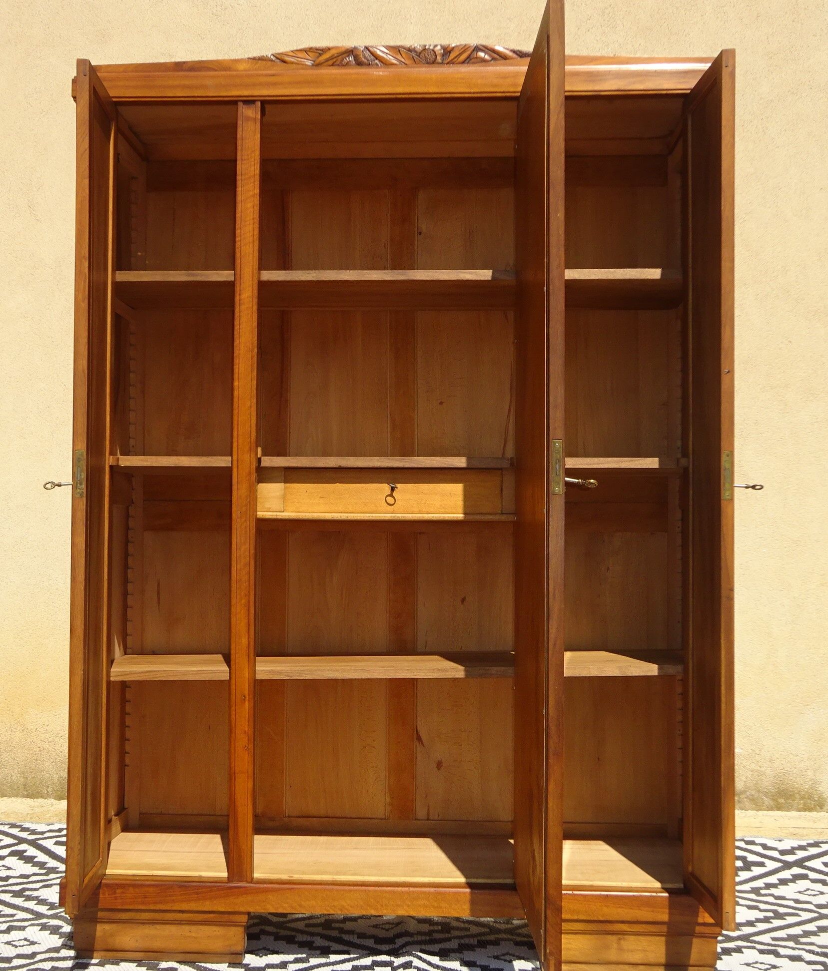 3-door walnut cabinet and walnut bramble