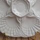 Oyster / shellfish plate Sarreguemines – Vintage white earthenware