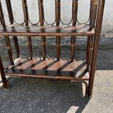 Dark rattan bookcase
