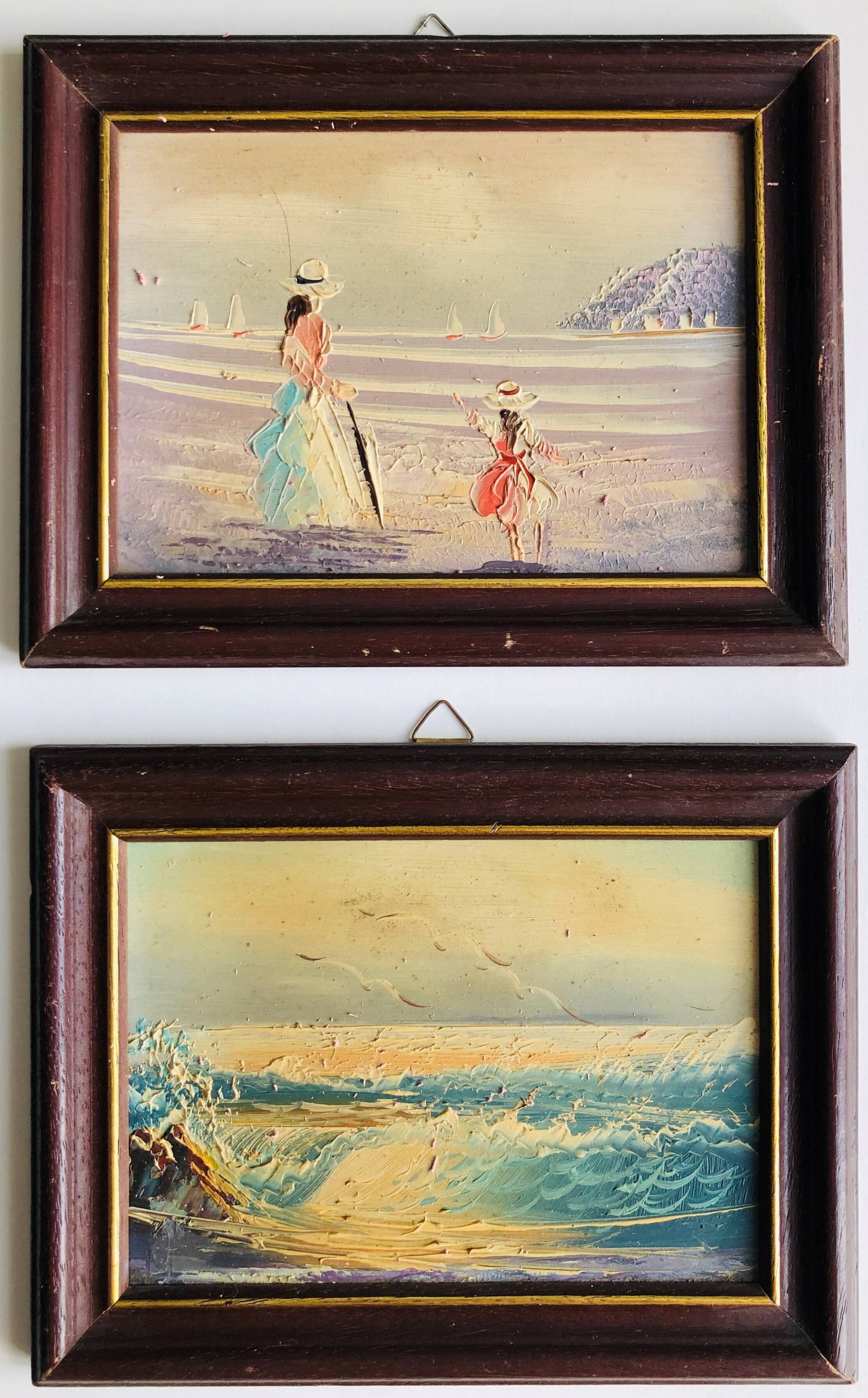 Paintings: Oils on panel - seaside landscapes