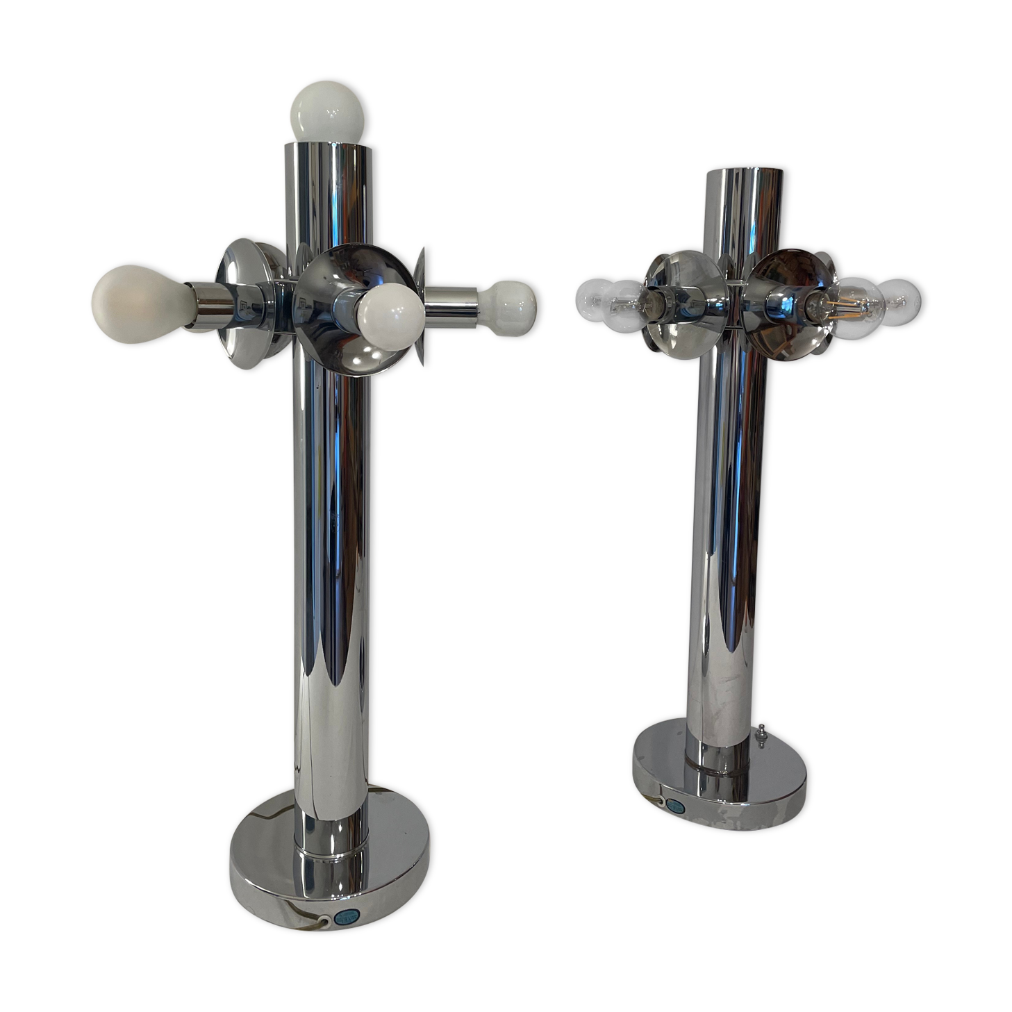 Large pair of Space Age lamps