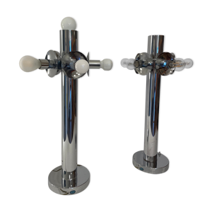 Paire de lampes space âge
