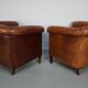 Vintage Dutch cognac coloured leather club chair, set of 2