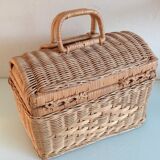 Rattan suitcase vintage 60/70