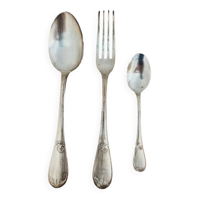 3 couverts Cailar Bayard métal argenté poinçons anciens