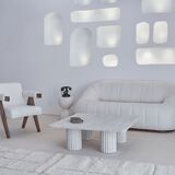 Natural travertine square coffee table 100x100