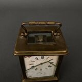 Réveil pendule d'officier voyage cadran émail Raoul Daguzé Nantes