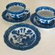 Two Blue Willow porcelain tea cups
