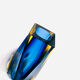 Flavio Poli vase for Seguso - Sommerso - Murano - Blue & Amber