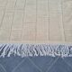 Large white Moroccan handwoven traditional carpet size 2/3m