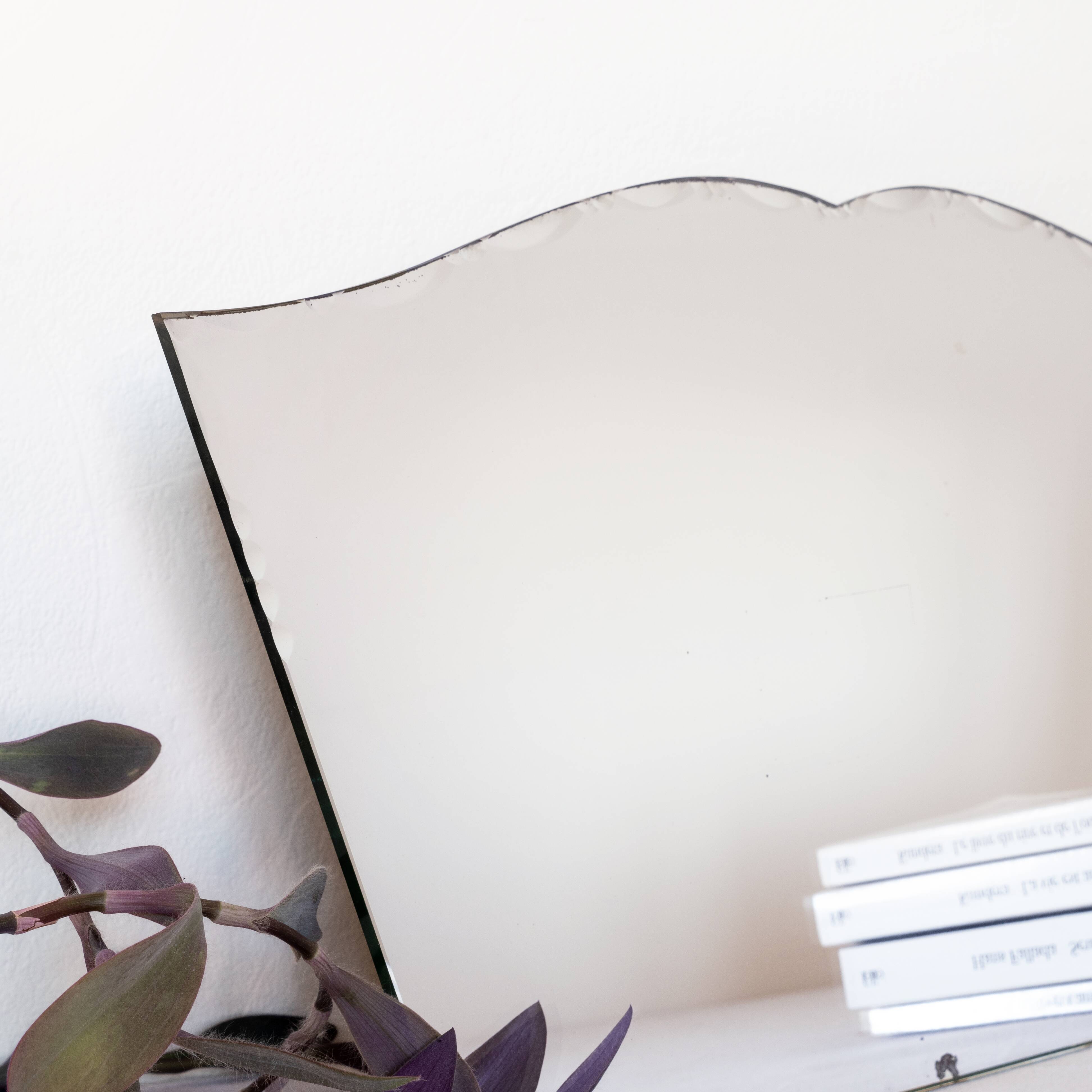Ancient art deco bevelled mirror - 50x27cm