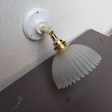 Vintage frosted glass wall light