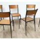 Lot of 8 vintage bobbins feet school chairs
