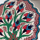 Flowery turkish trivet table mat