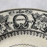 6 old dessert plates Old and Johnston Bordeaux 19th century Médoc and its castles