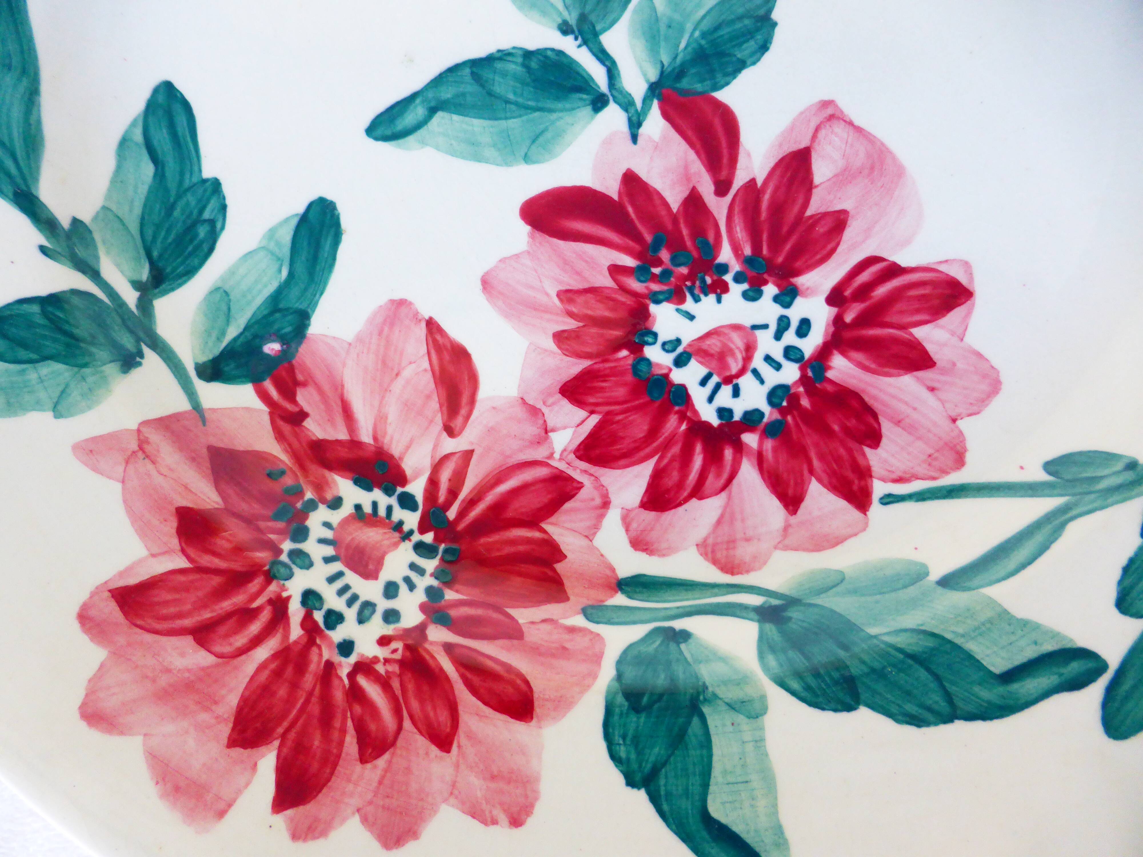 2 flat plates of Sarreguemines model Monceau