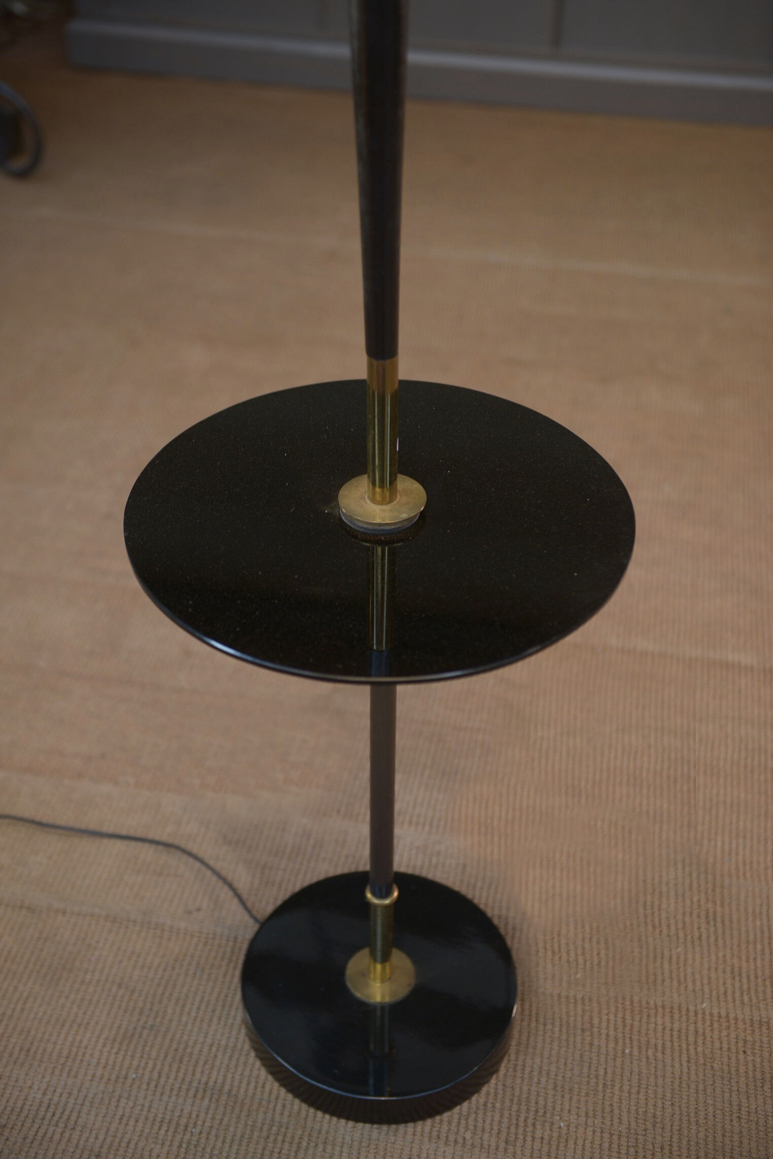 Vintage opaline and glass floor lamp 1960