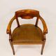Swedish office chair in lacquered birch, mahogany brown, Sweden, 1920s.