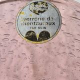 Fruit cup, amethyst bubbled glass compotier