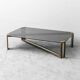 Vintage smoked glass and brass coffee table, 1970s modernism