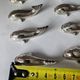 12 silver metal whale knife rests