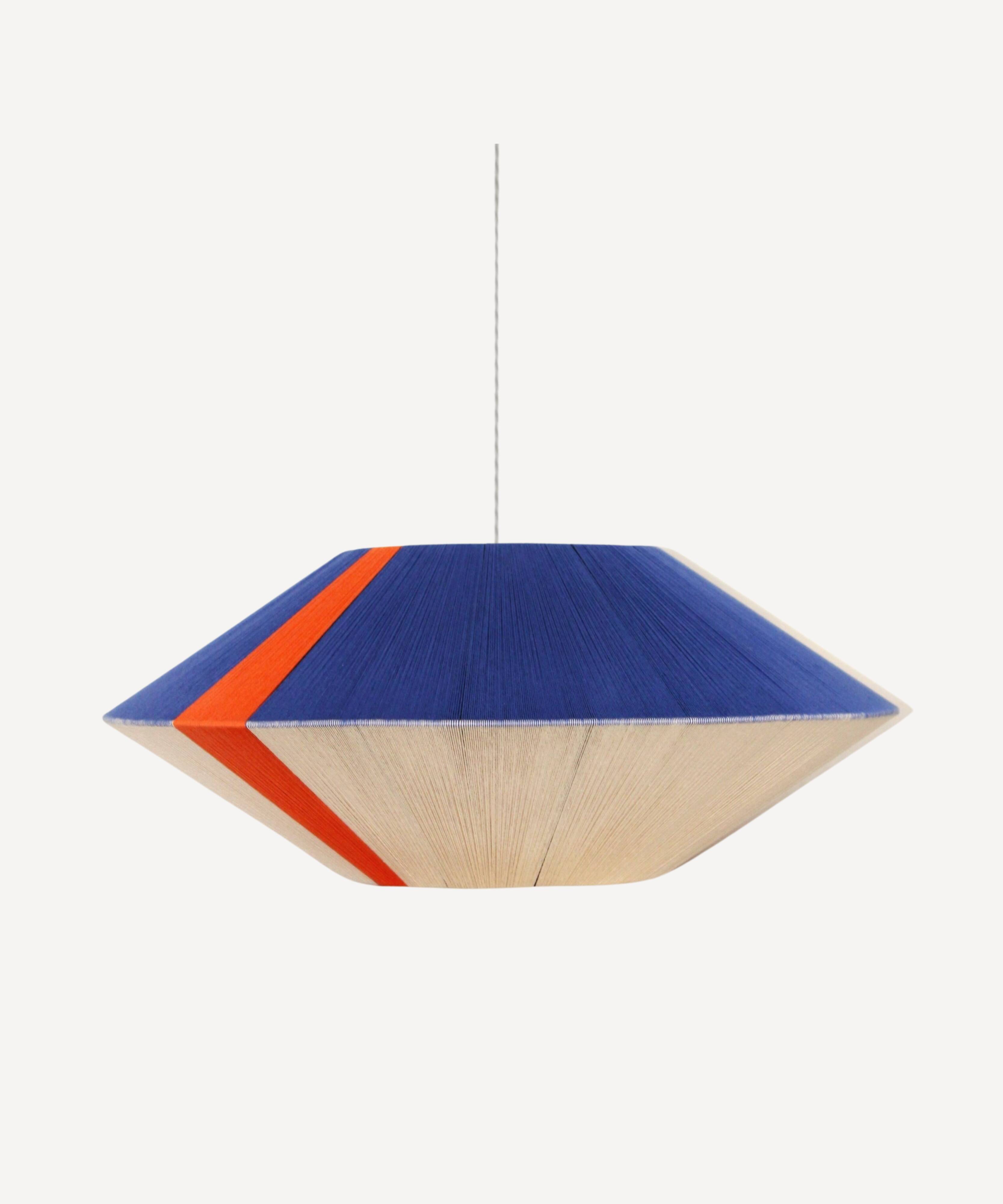 The Céleste electric blue orange suspension