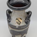 Roger Guérin (Bouffioulx) - Art Deco Vase Salt Glaze - Antelope Decor - 1930