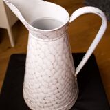 Old Water Cruche/Milk in enamelled and marbled inlet