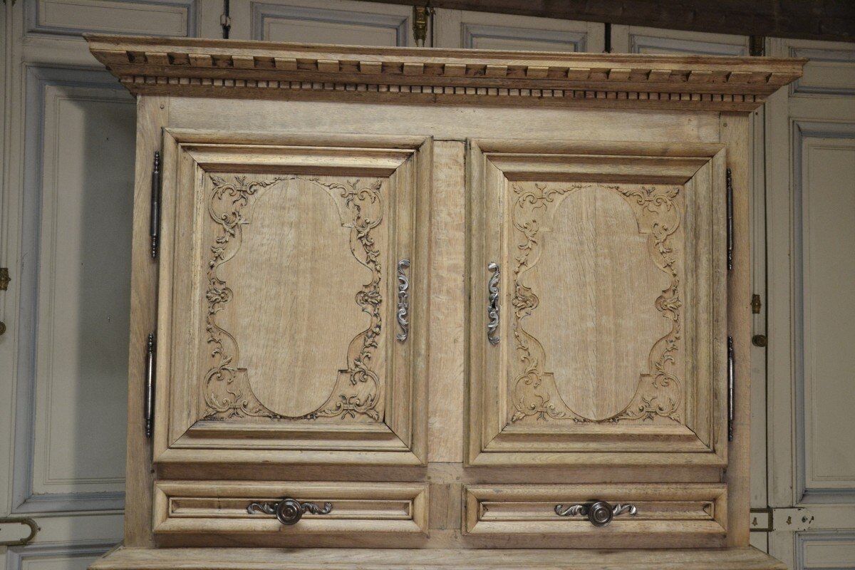Whitewashed oak sideboard