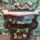 19th century mahogany and white marble console