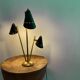 Italian three-headed brass lamp, 50s design