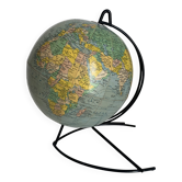 Vintage 1960 terrestrial globe by Girard Barrère - 23 cm