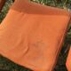 LOT of 8 chairs in orange fabric '70s very comfortable